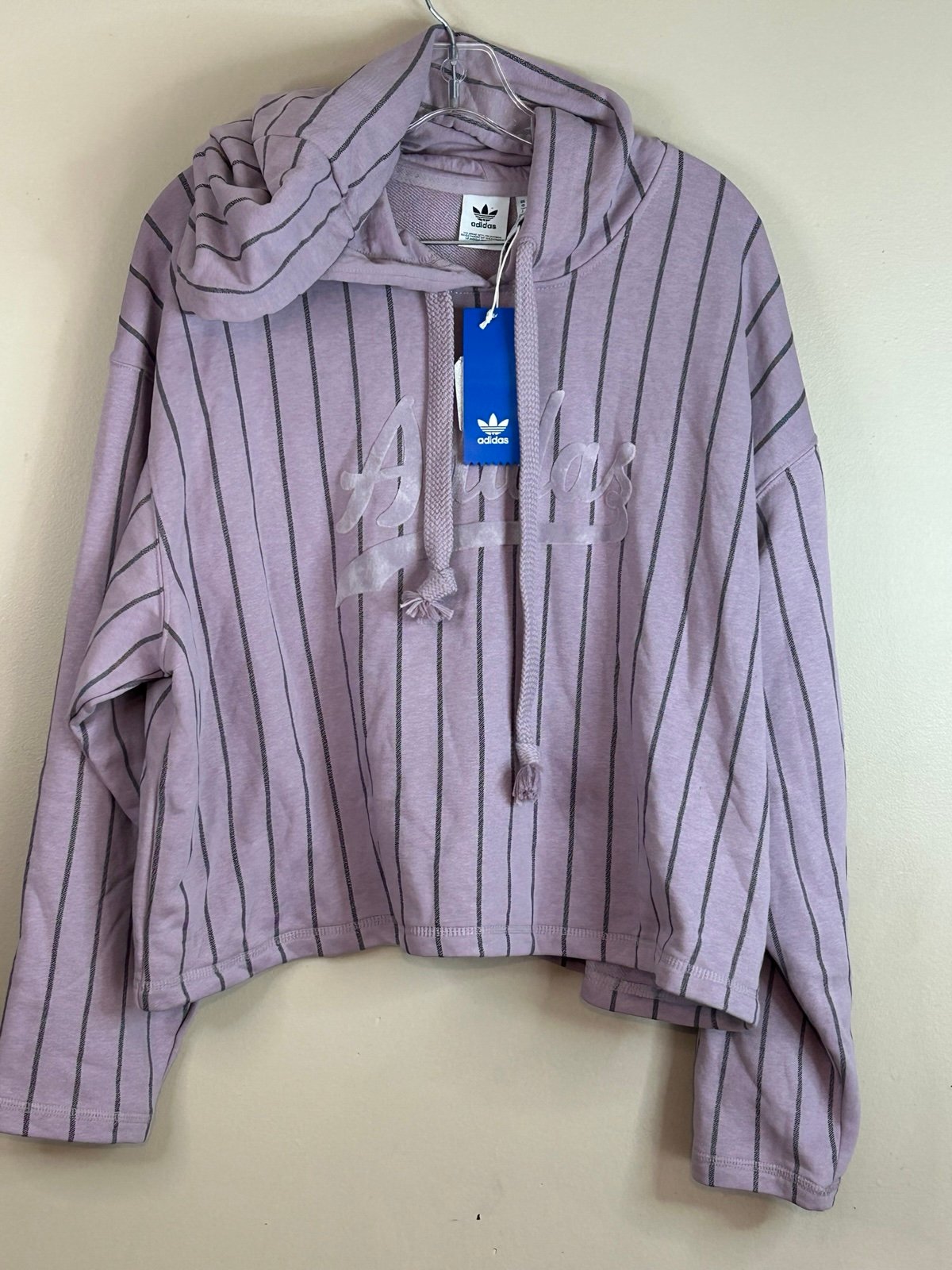 NWT Adidas Women’s Pinstriped Exclusive Hoodie Sz. Large