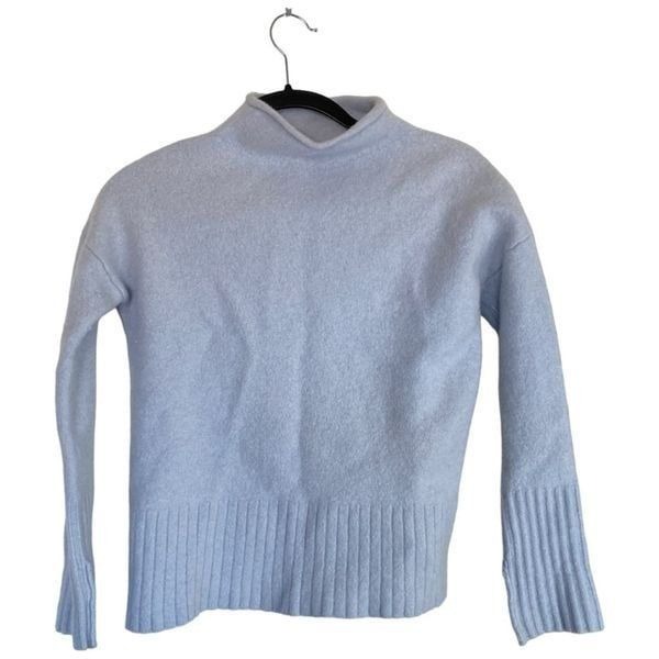 MADEWELL Resourced Cashmere Mockneck Pullover Sweater Light Blue Size XS