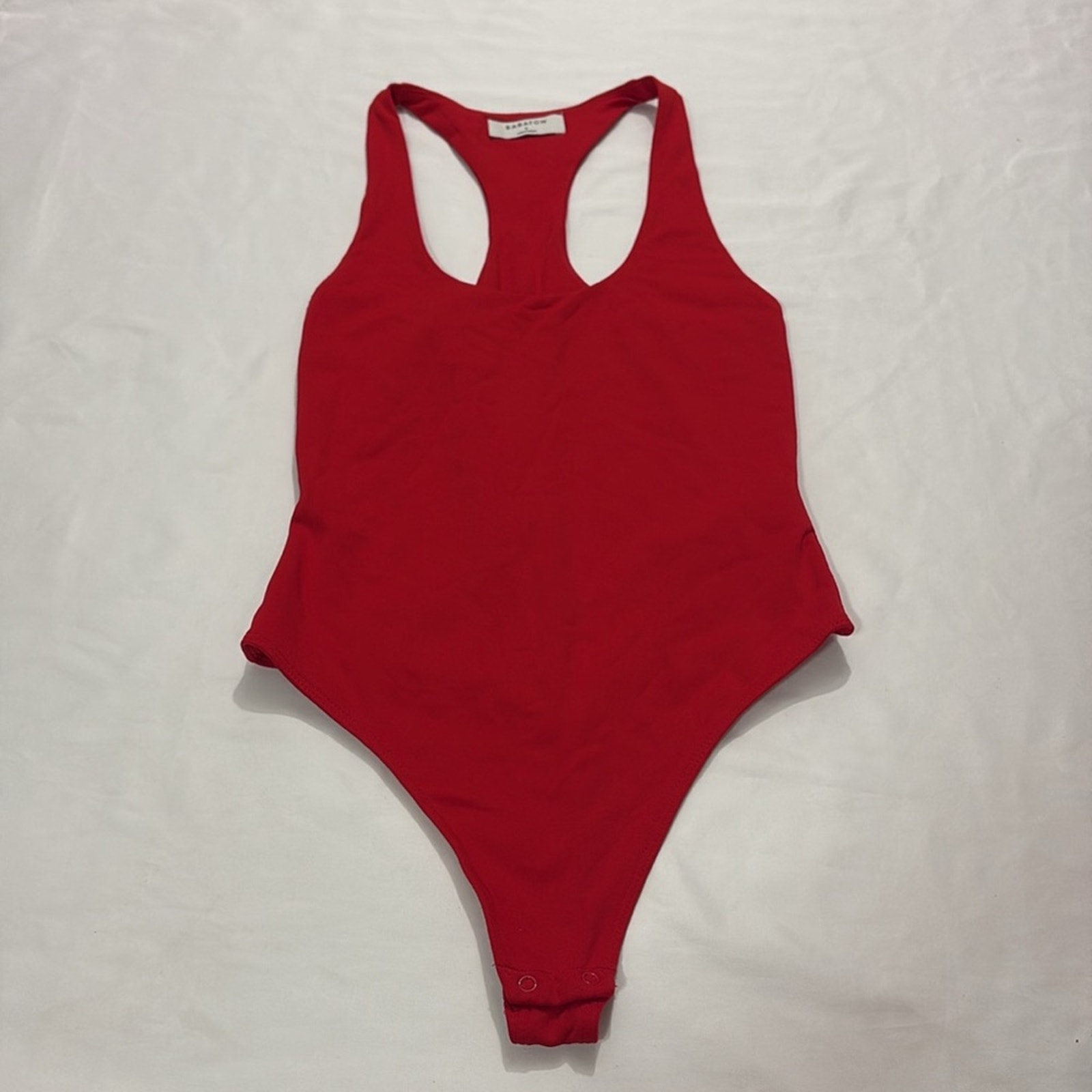 Aritzia Babaton Womens Small Red Bodysuit Tank Top Trendy Seamless Casual Basic