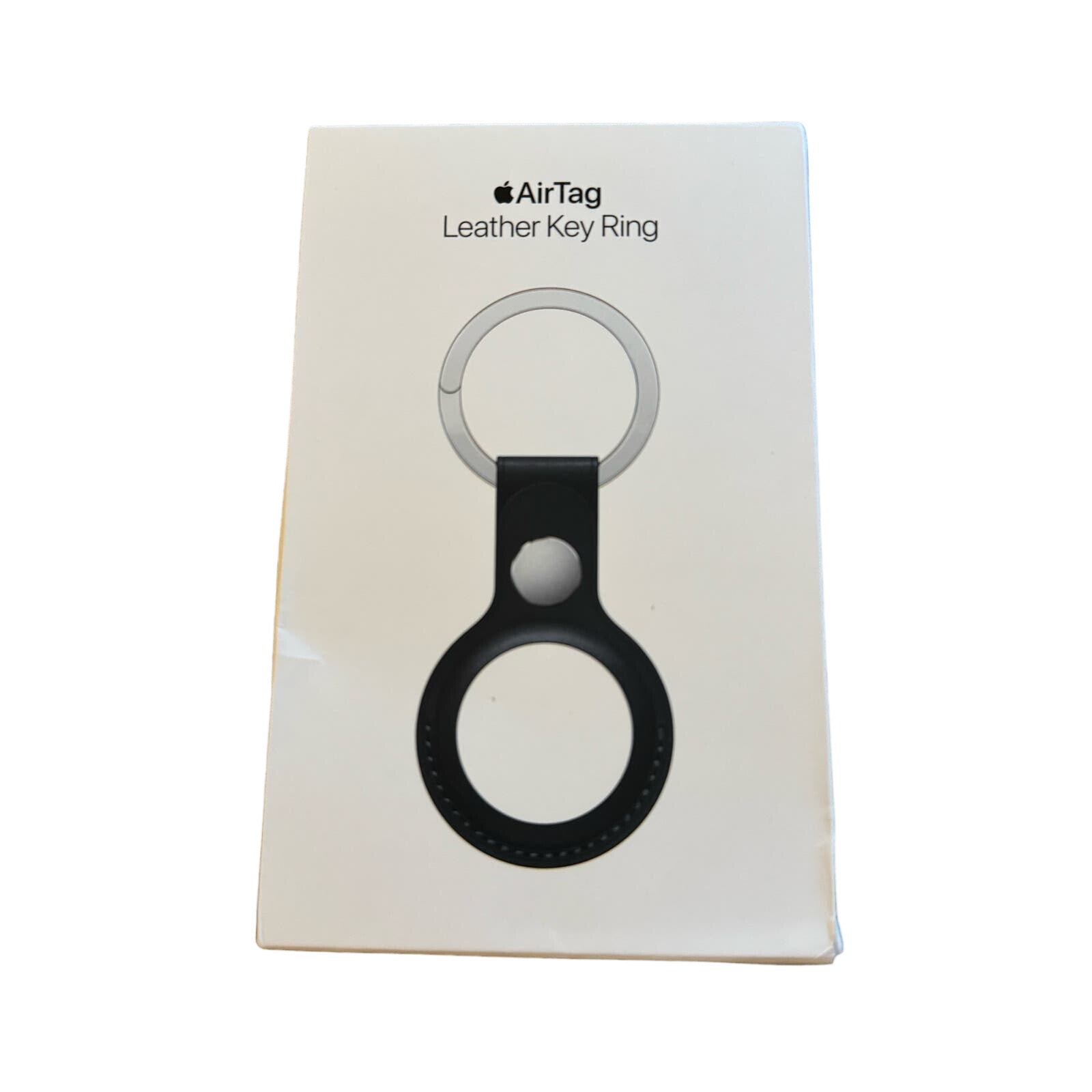 1 Authentic NWT Never Opened Apple AirTag Holder Leather Keychain - black