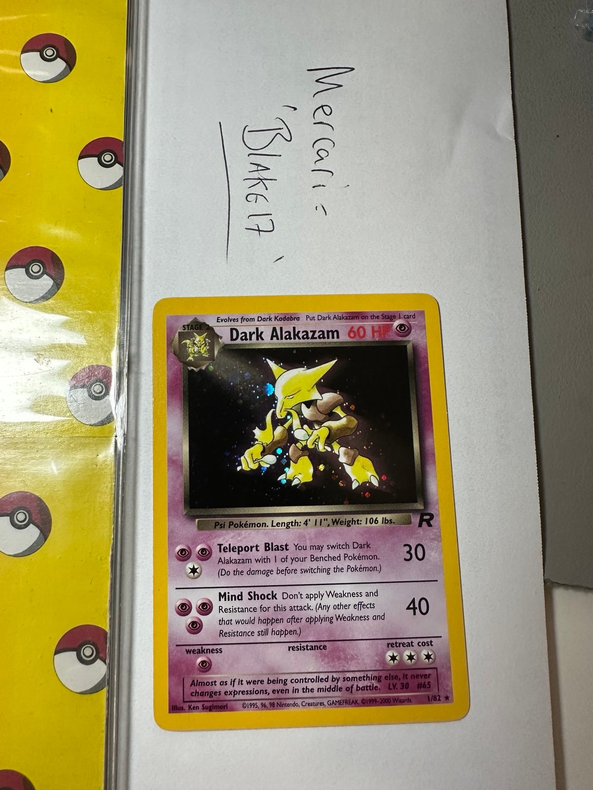 Dark Alakazam Holo 1/82 – Team Rocket Classic!