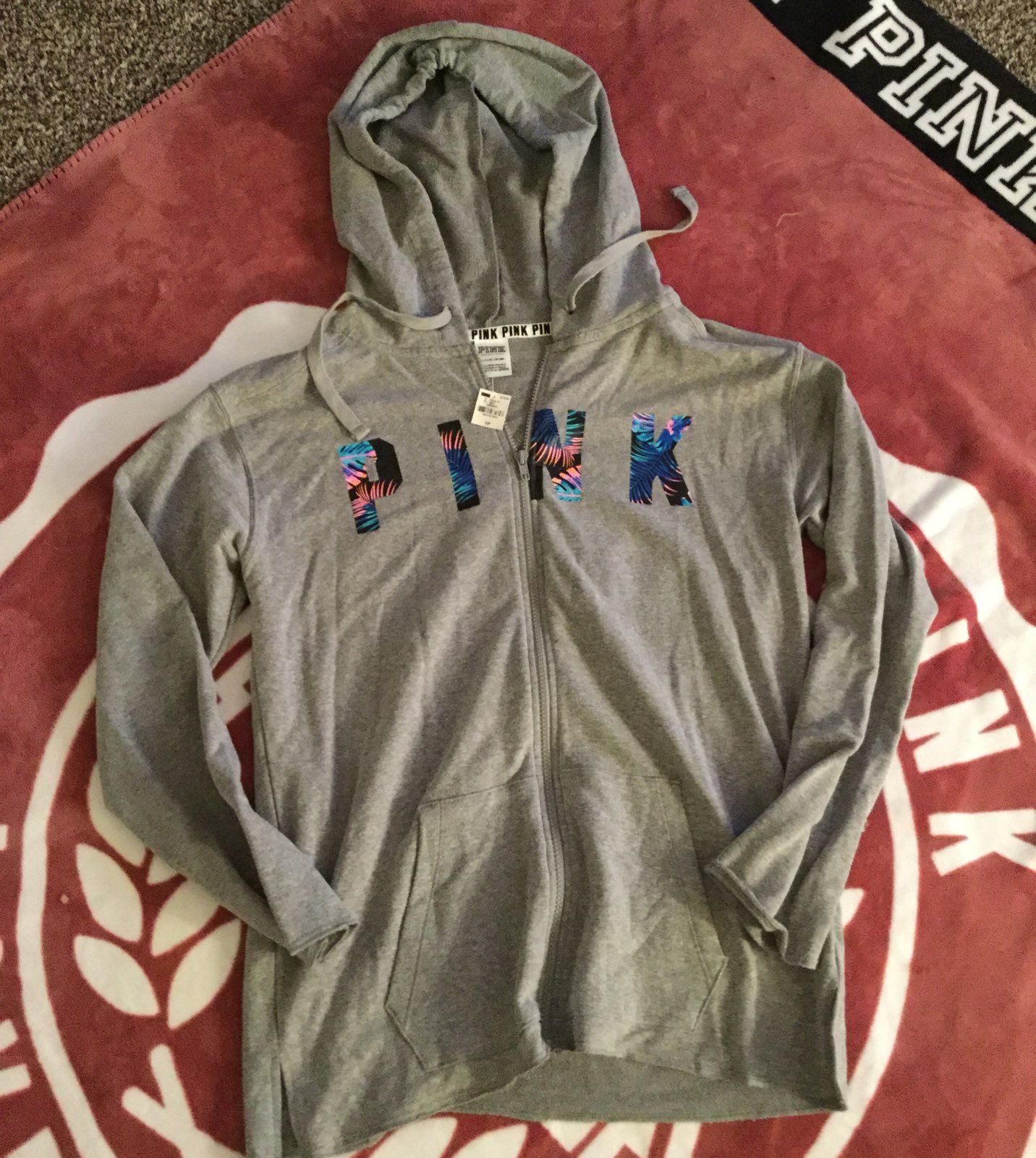 VS PINK FULL ZIP TUNIC