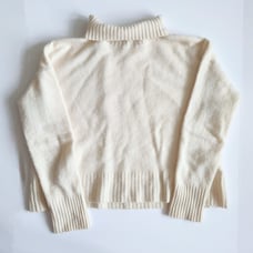 Free People Poppy Cashmere Wool Turtleneck Sweater Off White Ivory Size XS EUC