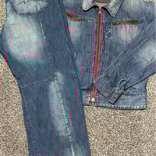 Designer Vintage Parasuco Denim Jeans and Jacket Set