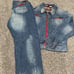 Designer Vintage Parasuco Denim Jeans and Jacket Set