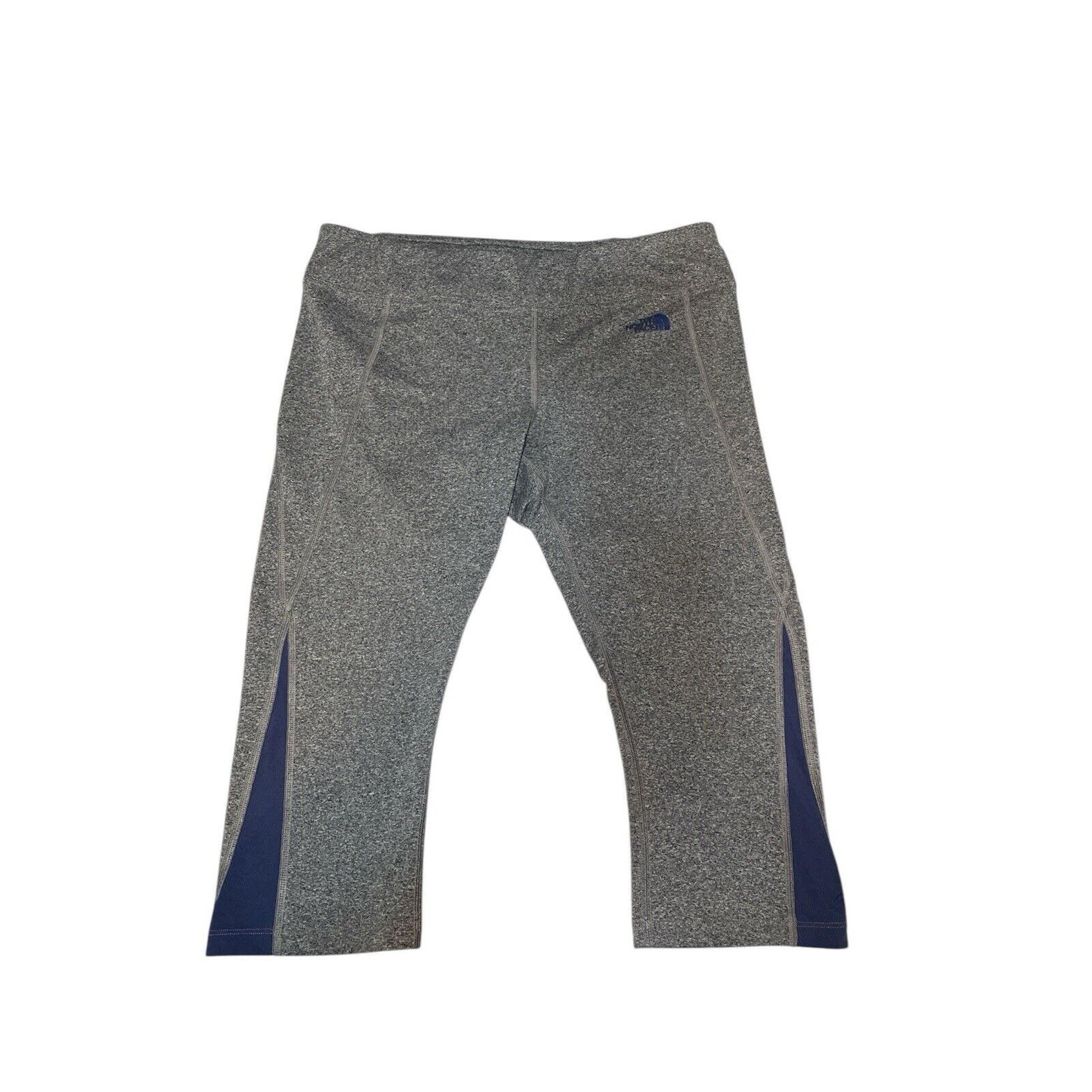 The North Face Pants Womens L Heather Gray Pull On Polyester Cropped Leggings