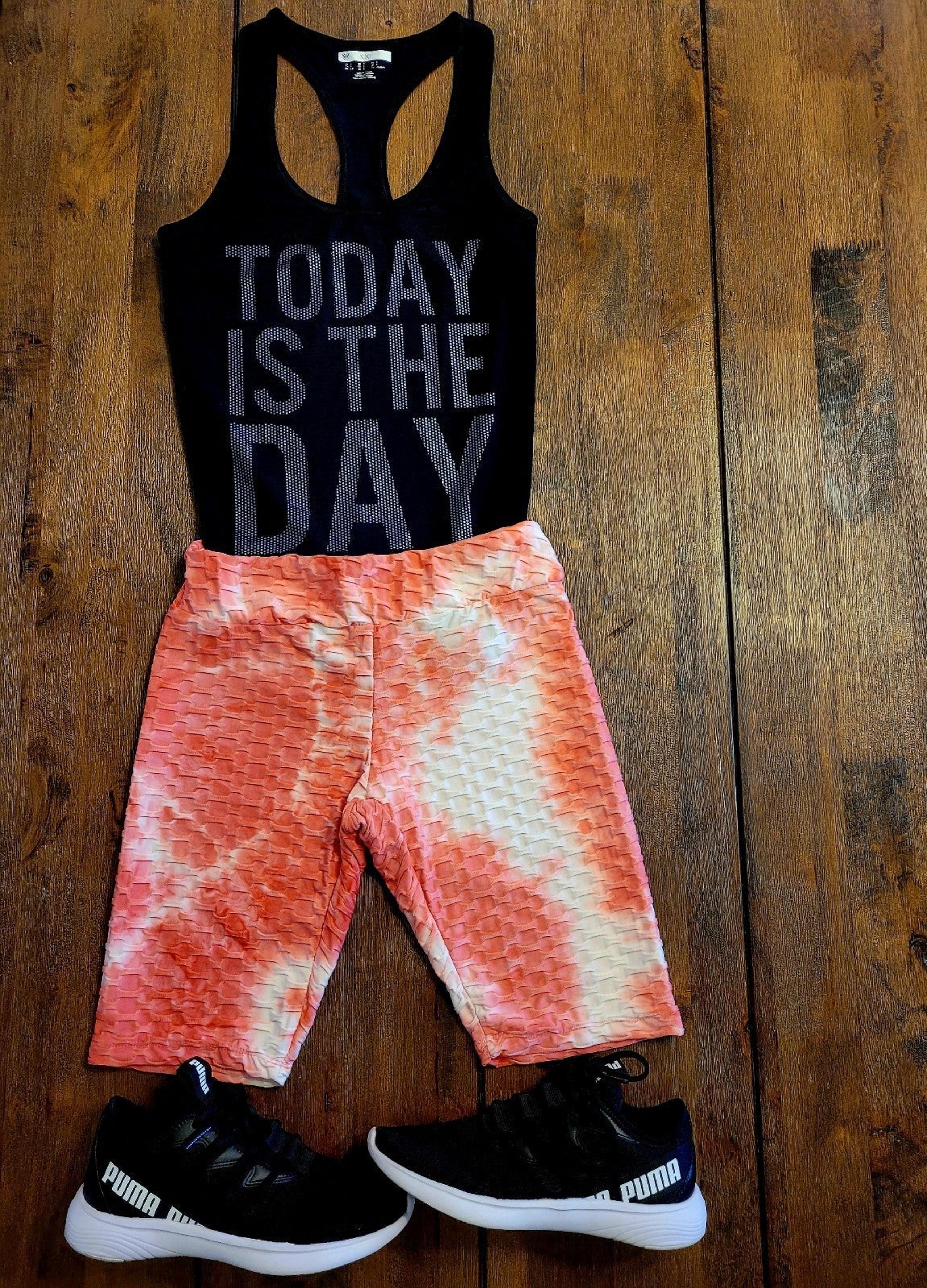 Hot Kiss Tie Dye Honey Comb Biker Shorts Size M