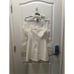 ELLIATT Damaris 3D Bead Mesh Mini Dress White Bridal Bachelorette size S NWT