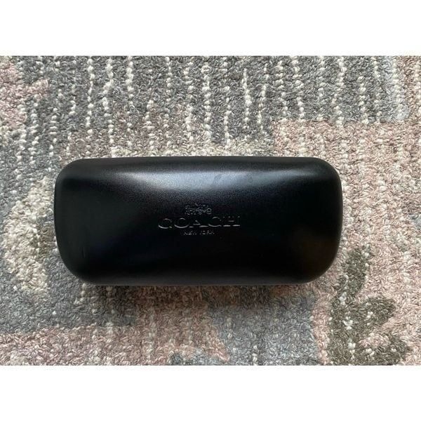 Coach Black Faux Leather Glasses Case