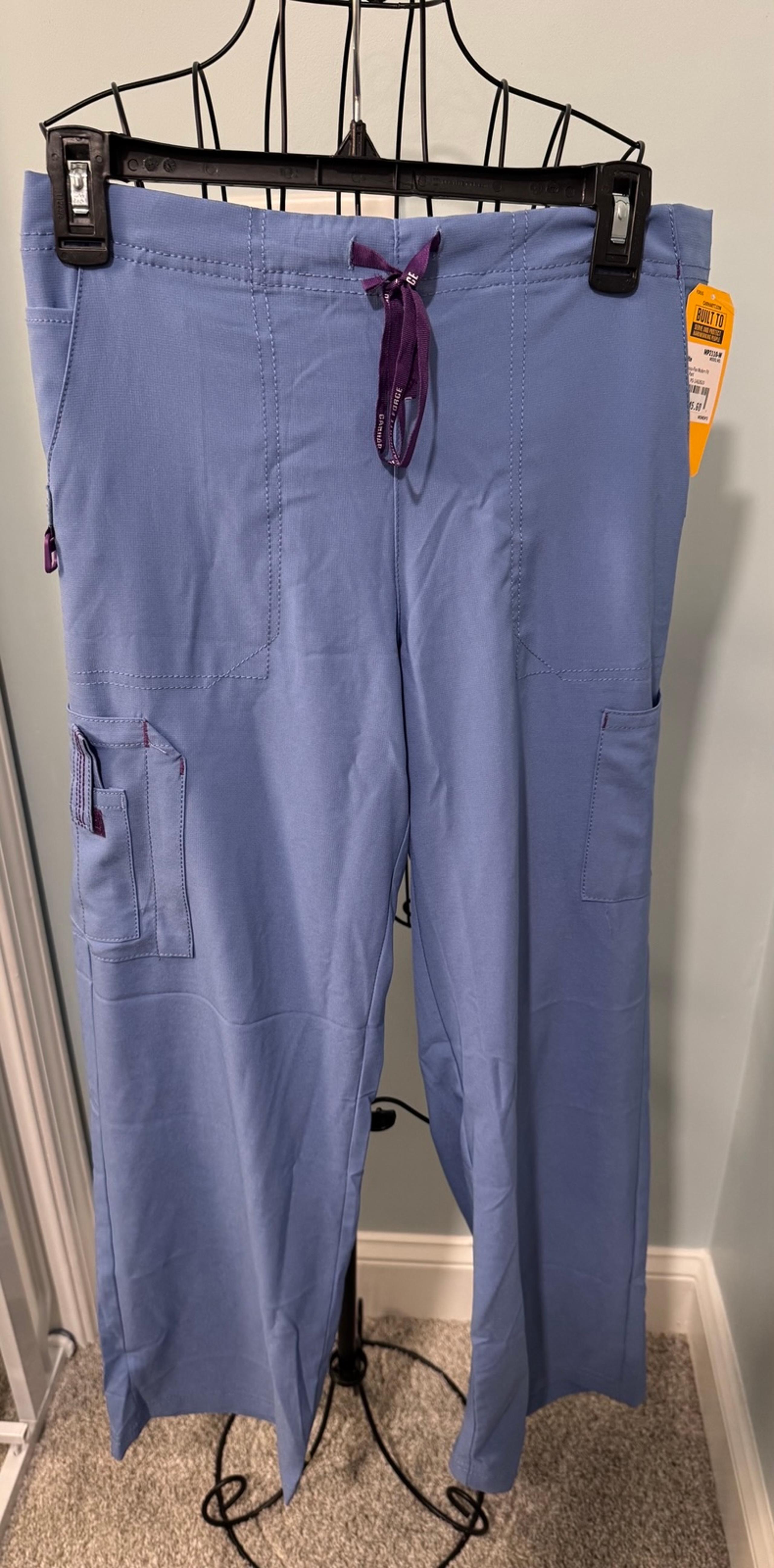 NEW Carhartt Women’s Scrub Pants Bottoms Ceil Blue Small Petite SP C52110
