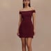 MESHKI Crepe Off Shoulder Mini Dress