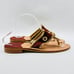 Jack Rogers Sandals Womens 9 Brown Suede Thong Whipstitched Casual Shoes