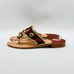 Jack Rogers Sandals Womens 9 Brown Suede Thong Whipstitched Casual Shoes