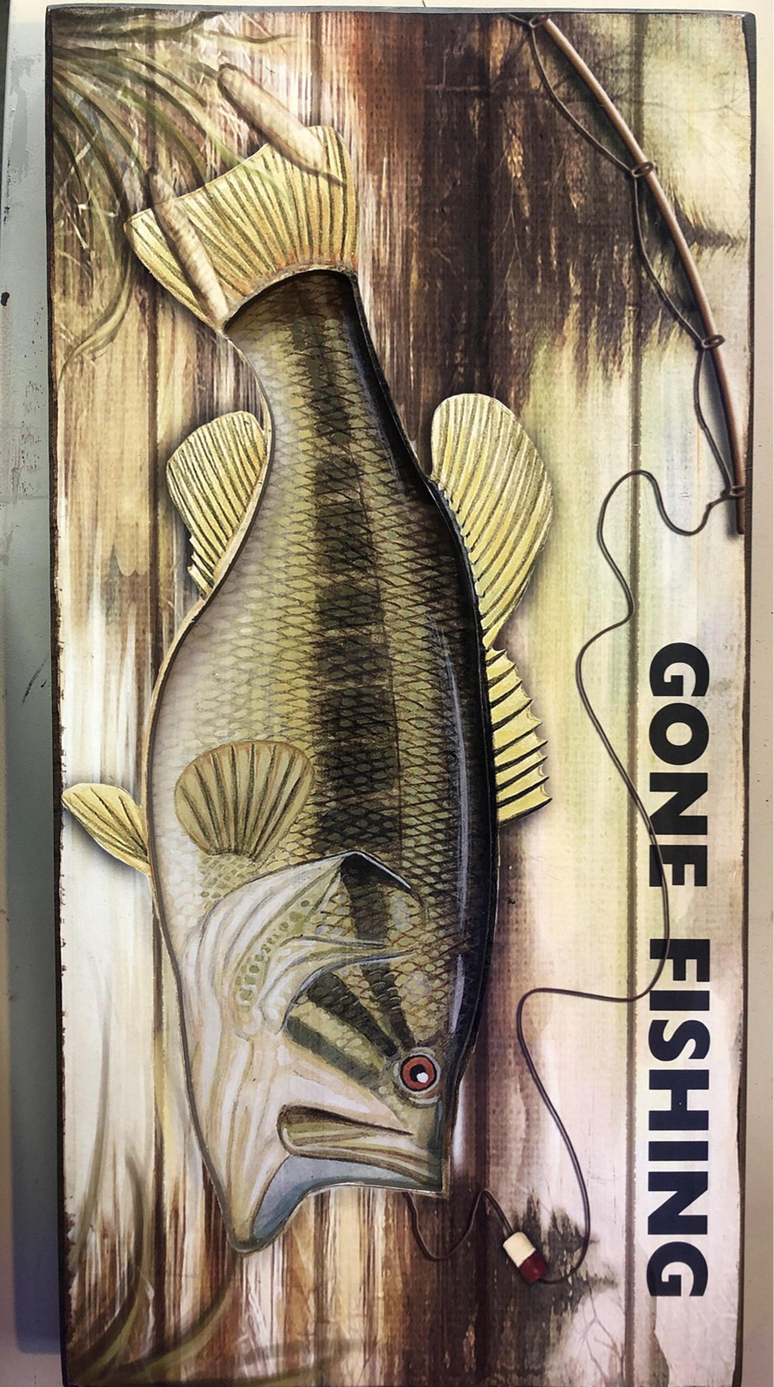 Gone Fishing Sign - wall hanging - Hobby Lobby