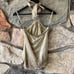 White House Black Market Y2K 100% Silk Halter Top