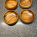Vintage Hand Carved Teak Wood Bowls Set Of 4