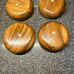 Vintage Hand Carved Teak Wood Bowls Set Of 4