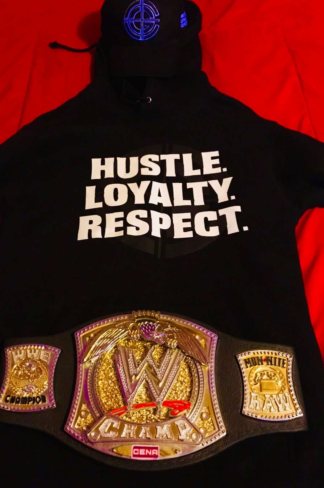 WWE JOHN CENA WRESTLEMANIA 22 HUSTLE LOYALTY RESPECT RARE HOODIE LIMITED EDITION