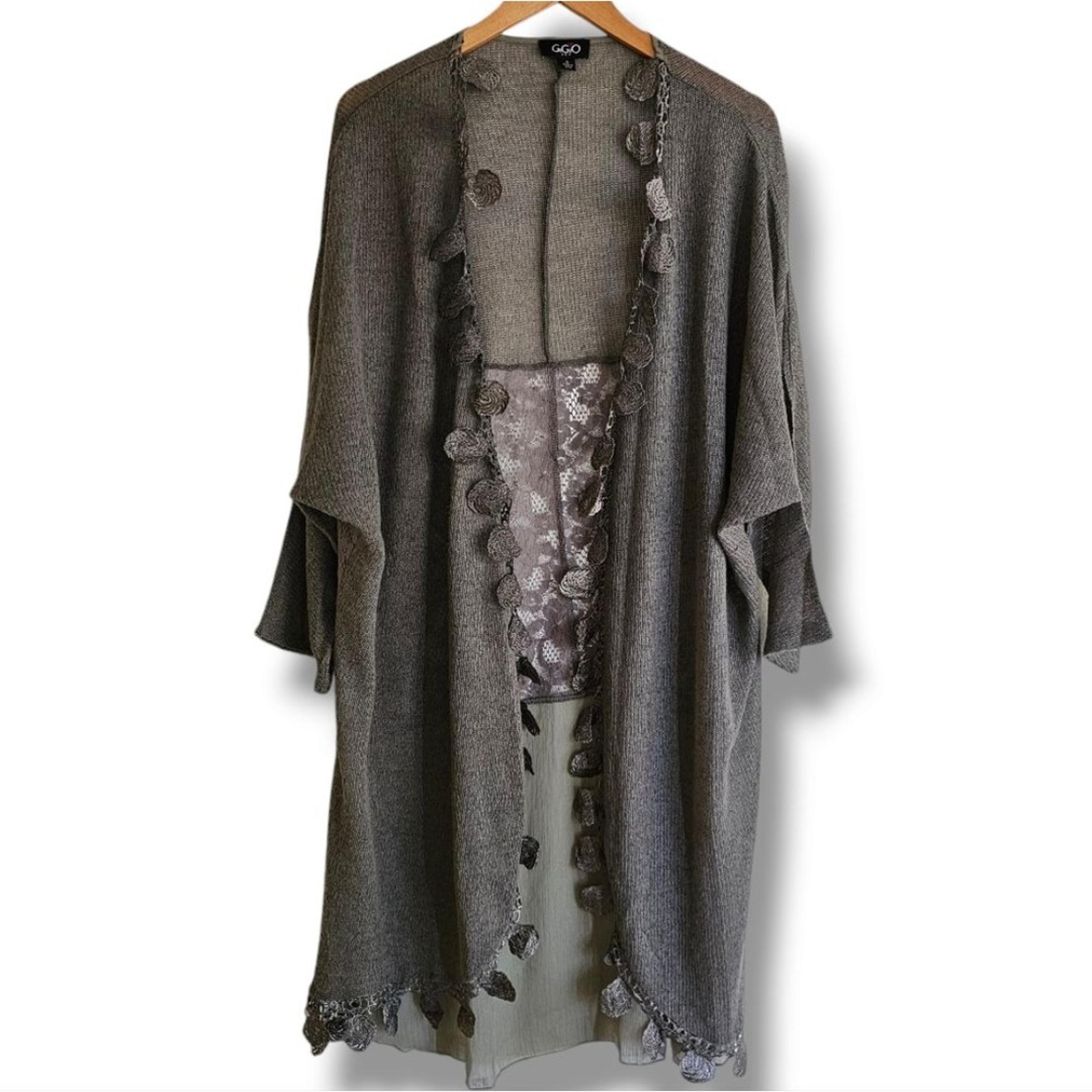 Gigio By Umgee Cardigan Size S Long Line Duster Lace Boho Cottagecore Lagenlook