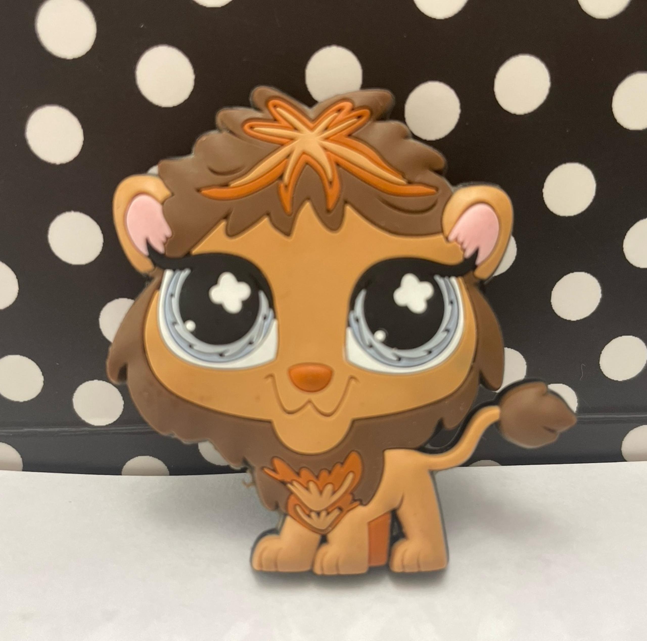 Littlest Pet Shop Fridge Locker Magnet LPS Merch Vintage Euro HTF Rare Lion