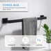 6-Piece Black Bathroom Hardware Set 23.6 Inch