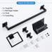 6-Piece Black Bathroom Hardware Set 23.6 Inch