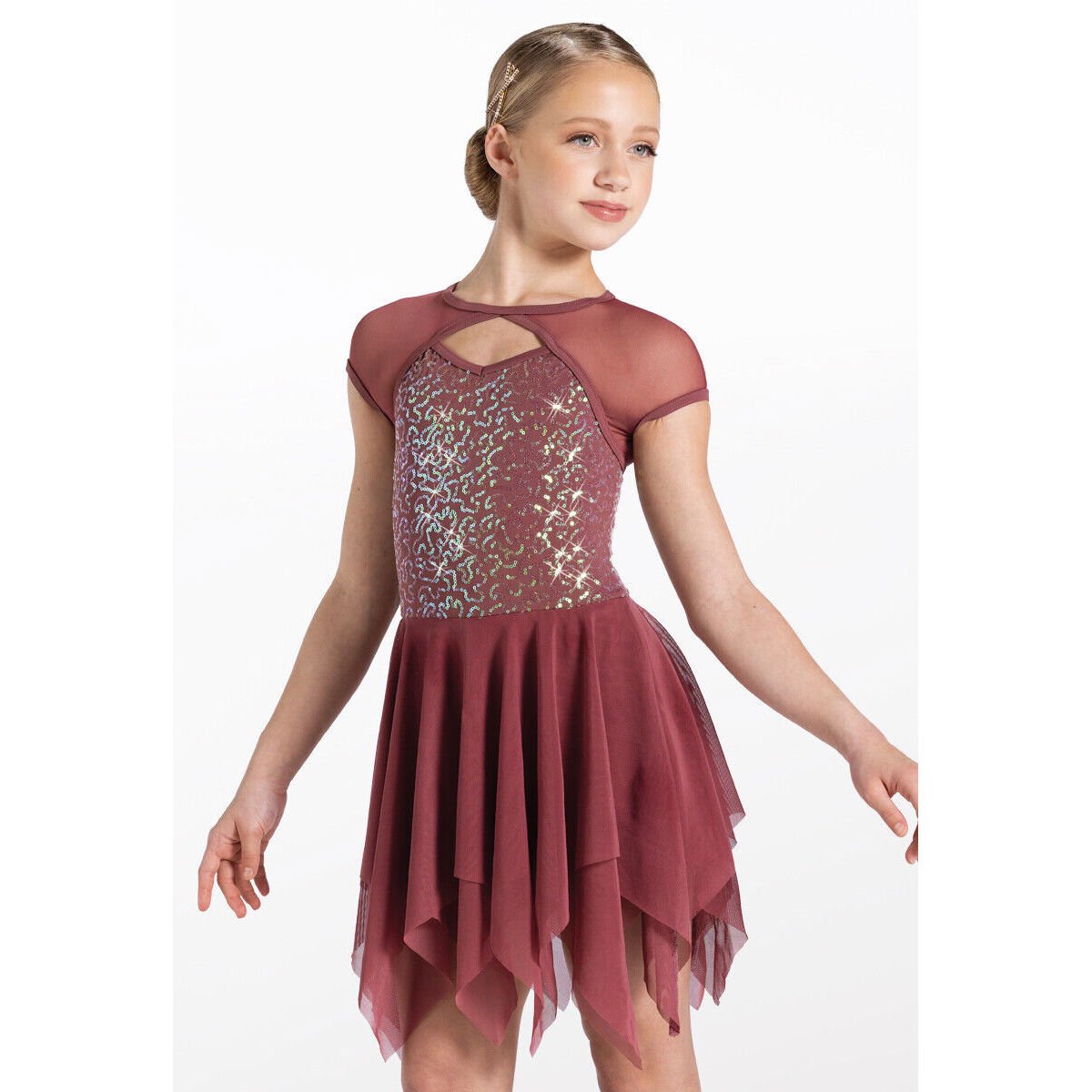 Dance Costume Weissman 13410 Pink Large Child Lyrical Sequin Contemporary Sequi