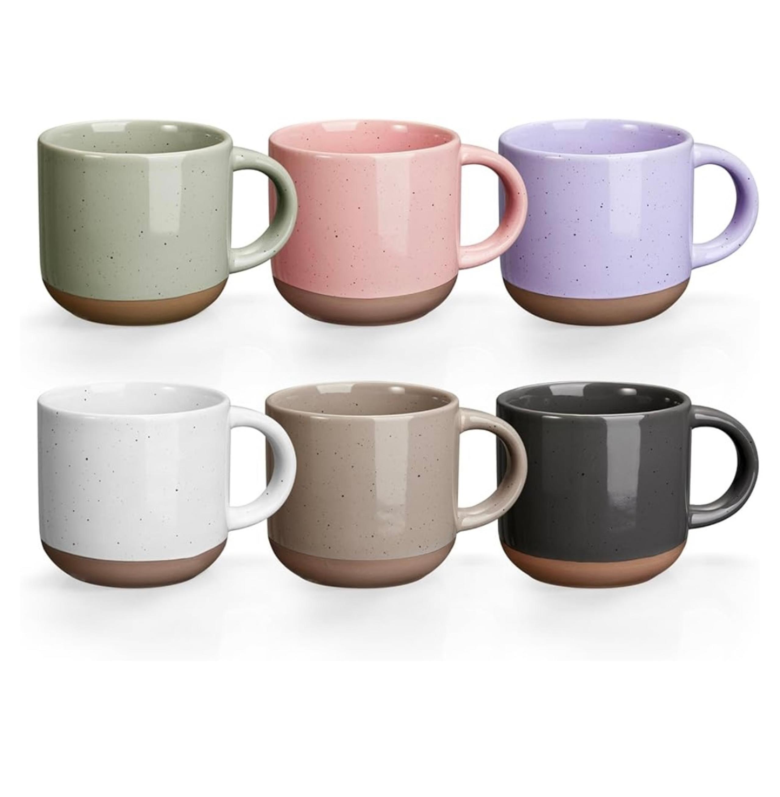 AMAZON Morandi Color Ceramic Mini Espresso Cups- Set of 6