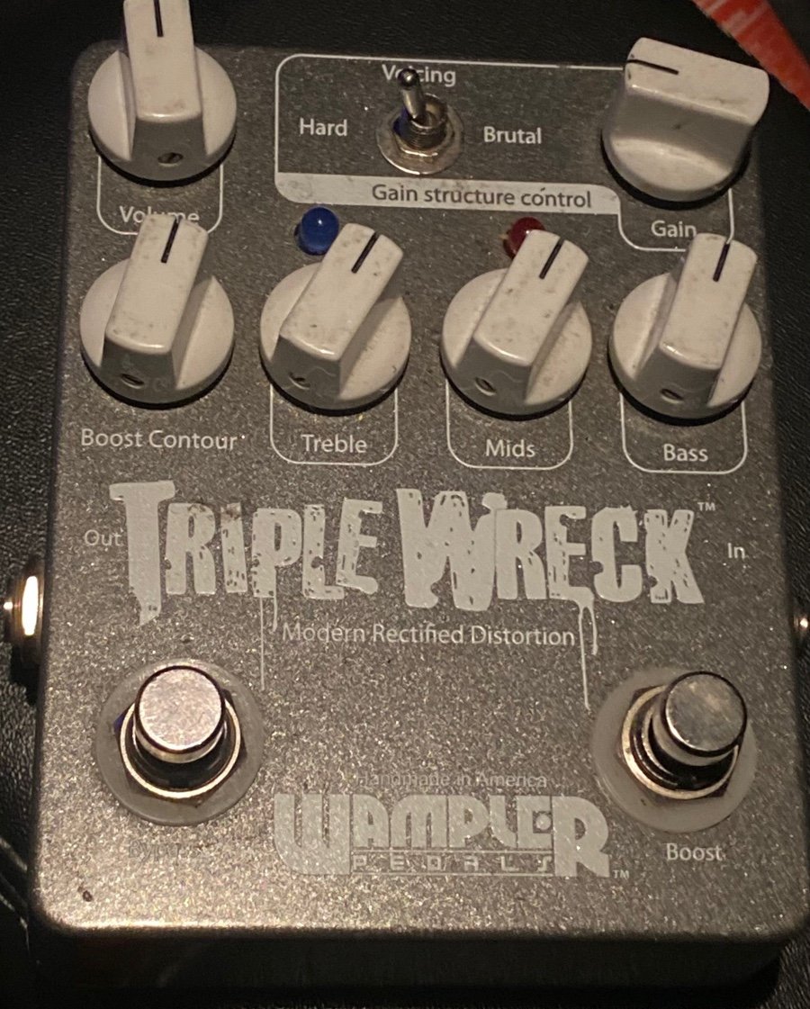 wampler distortion guitar pedal mesa triple wreck boss distortion axefx boogie