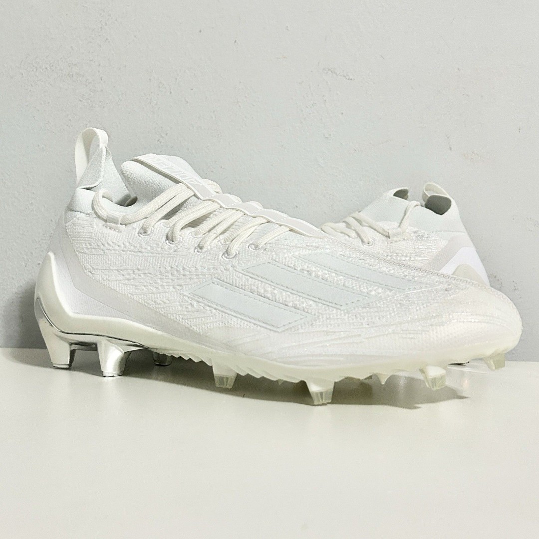 Adidas Adizero Primeknit “White Metallic Silver” Men’s Size 10 Football Cleat