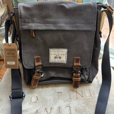 STUMPER & FIELDING LONDON HERITAGE CANVAS GREY MESSENGER BAG - THE LOXLEY NWT