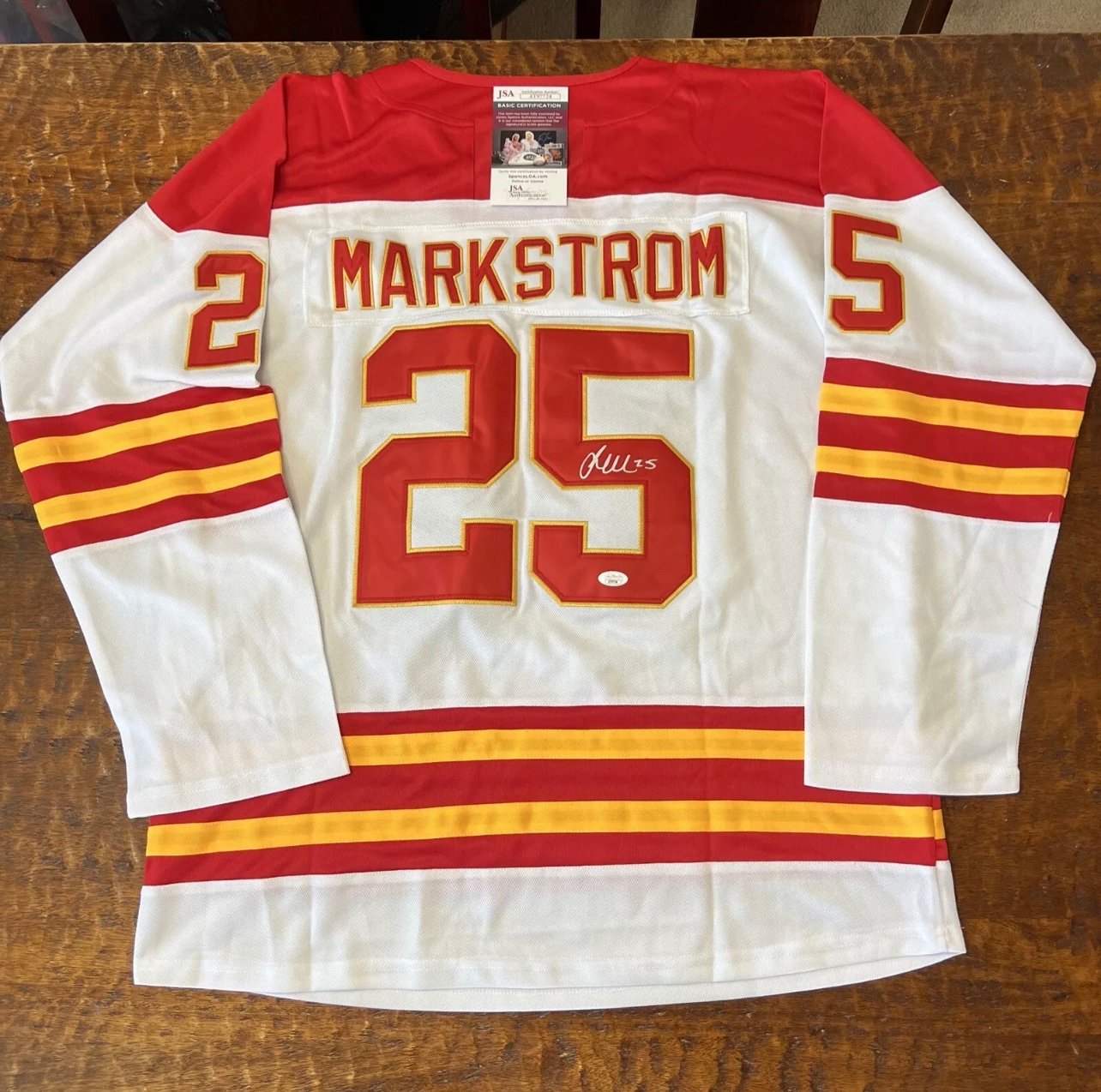 Jacob Markstrom Signed Calgary Flames Jersey JSA Coa Autographed