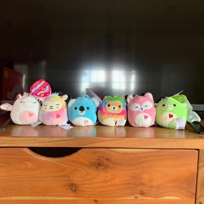 2021 Squishmallows valentine clip ons box inc