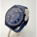 Swatch 2001 Thincro Outrage SUYN100 Blue Chrono Swiss Quartz Watch New Battery