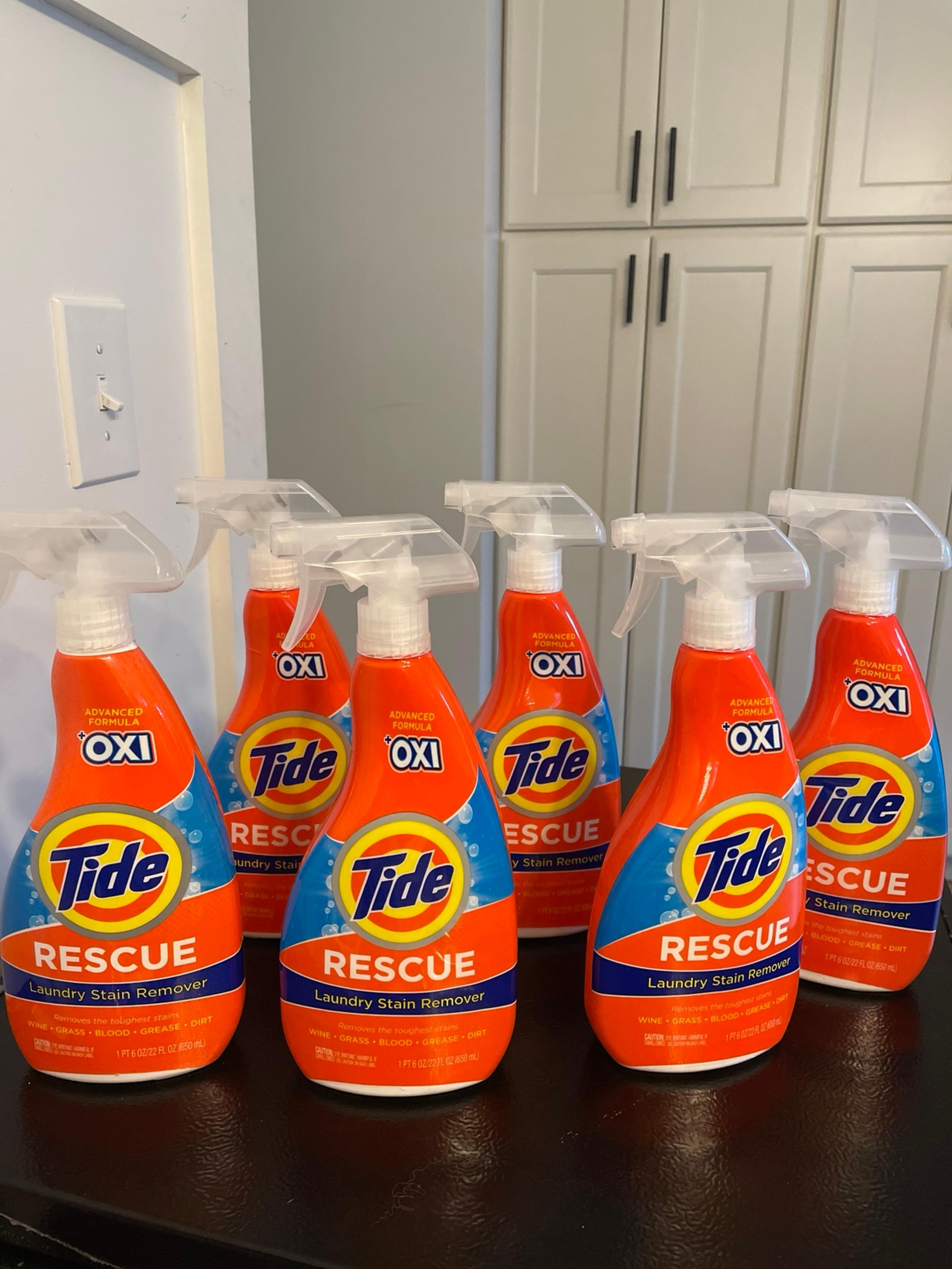 Tide Rescue Plus Oxi Laundry Stain Remover and Carpet Cleaning Spray and Wash X6