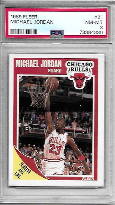 Michael Jordan 1989 FLEER card#21 PSA 8 NM-MT (RARE)