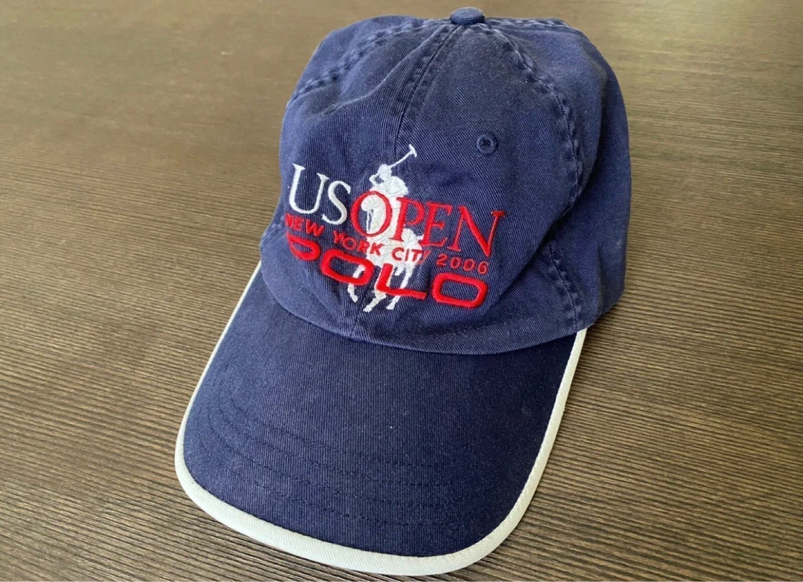 PRE-OWNED POLO BY RALPH RAUREN HAT NAVY US OPEN NEW YORK CITY 2006 LOGO