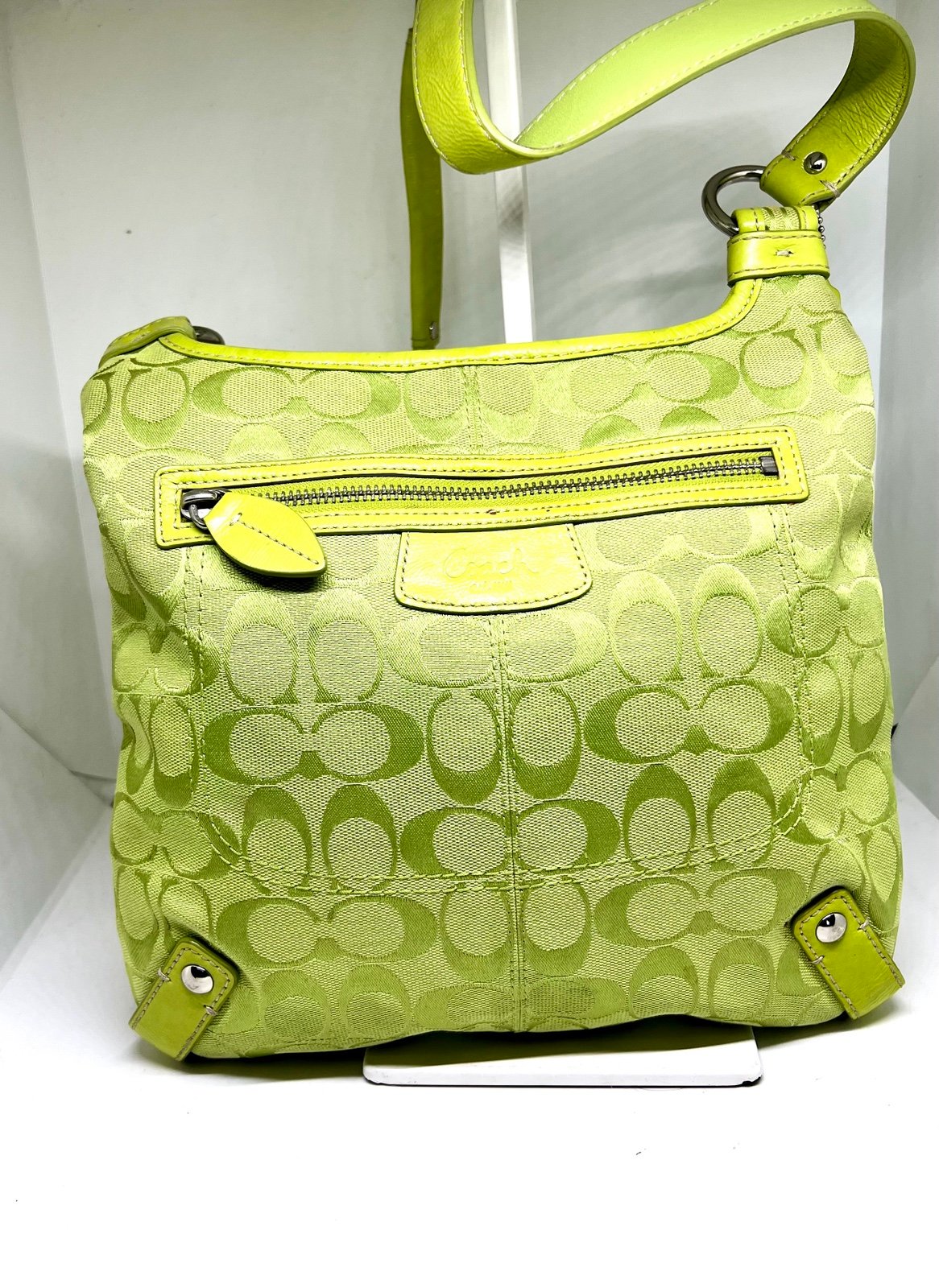 COACH~RARE~LIMITED EDITION~Green Some Signature Crossbody Bag