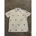MALBON Shirt Mens M Cream Golf Polo Torrey Pines All Over Print