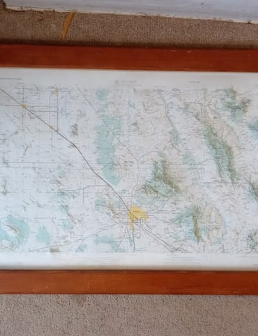 Relief map of Tucson 1957 Army C of E