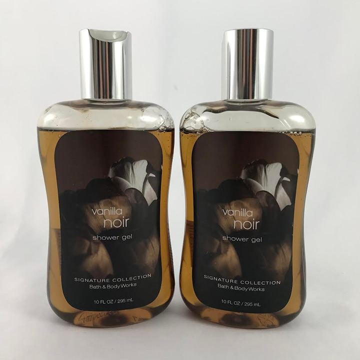 Rare (2) BATH & BODY WORKS VANILLA NOIR Shower Gel Signature Collection 10 Oz