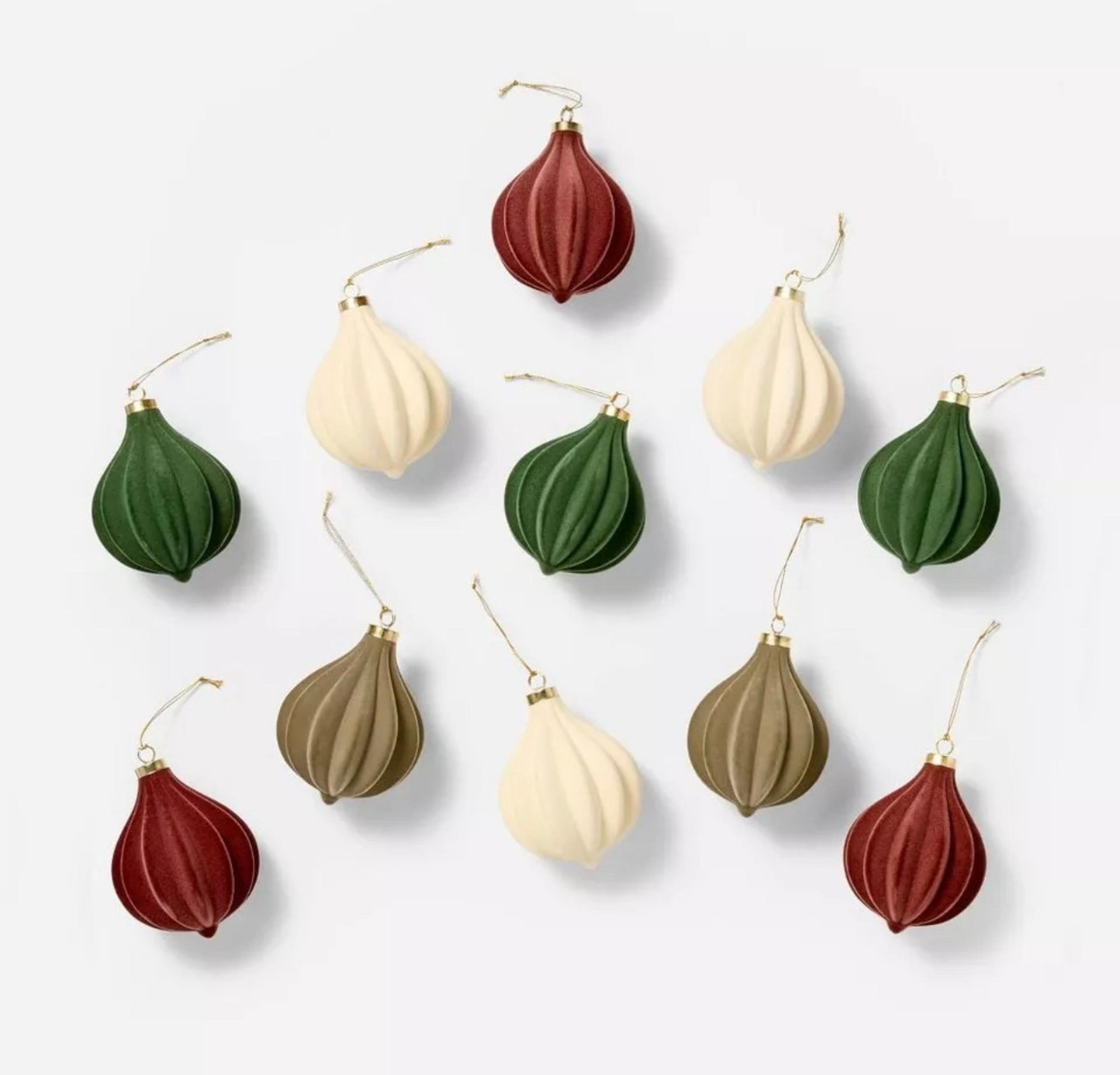 Set of 11 Velvet Decorative Ornaments - Threshold designed with NEW - Studio McGee