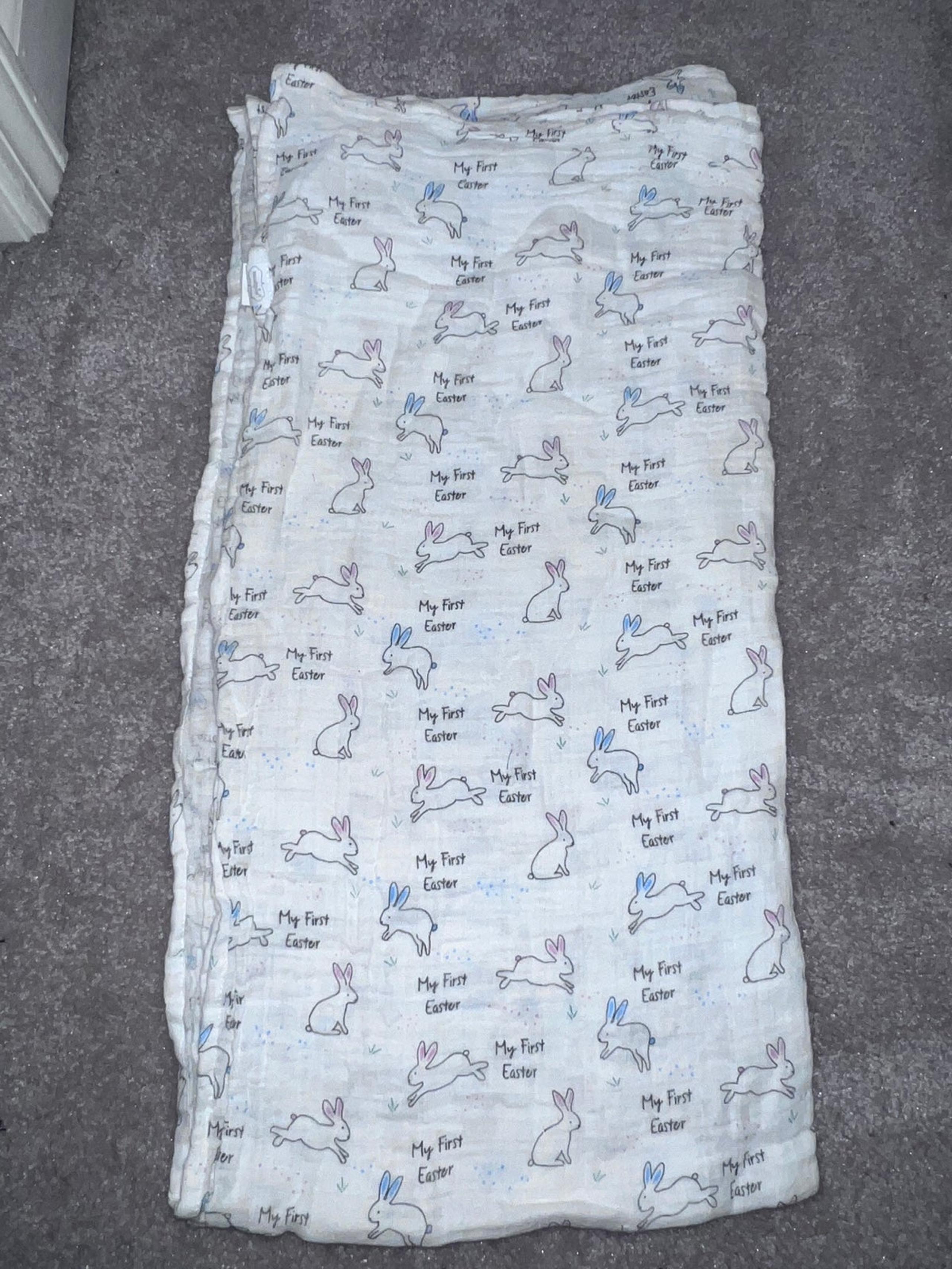 Mudpie Muslin Easter Blanket - Mud Pie