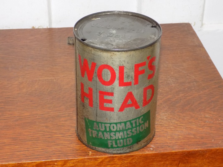 Vintage Wolf’s Head Automatic Transmission Fluid Empty Tin One Quart Can