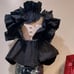 STUNNINGLY BEAUTIFUL Ruffle Trim Corset Top in Black