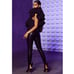 STUNNINGLY BEAUTIFUL Ruffle Trim Corset Top in Black