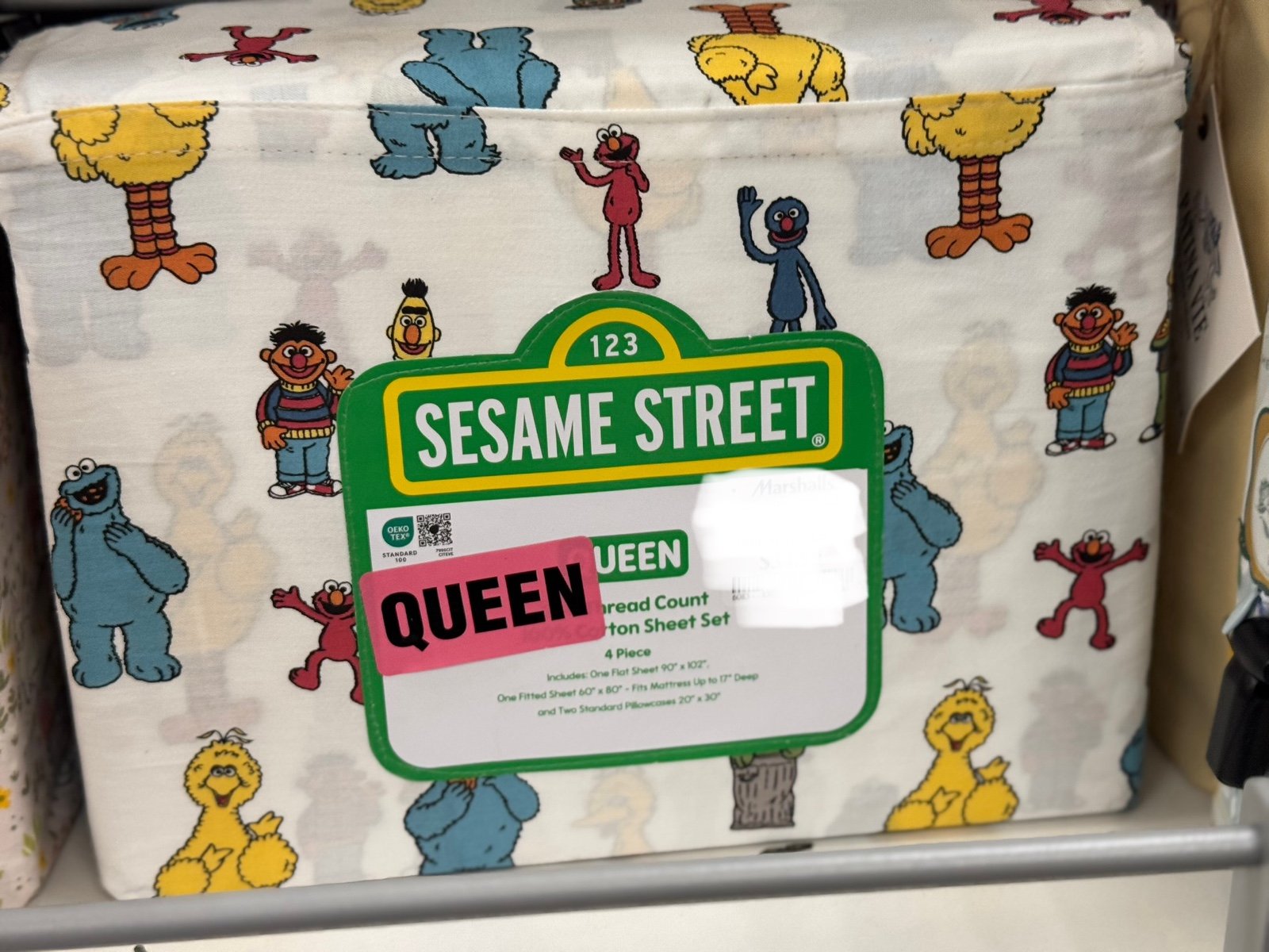 Sesame Street Cotton Sheet Set Queen