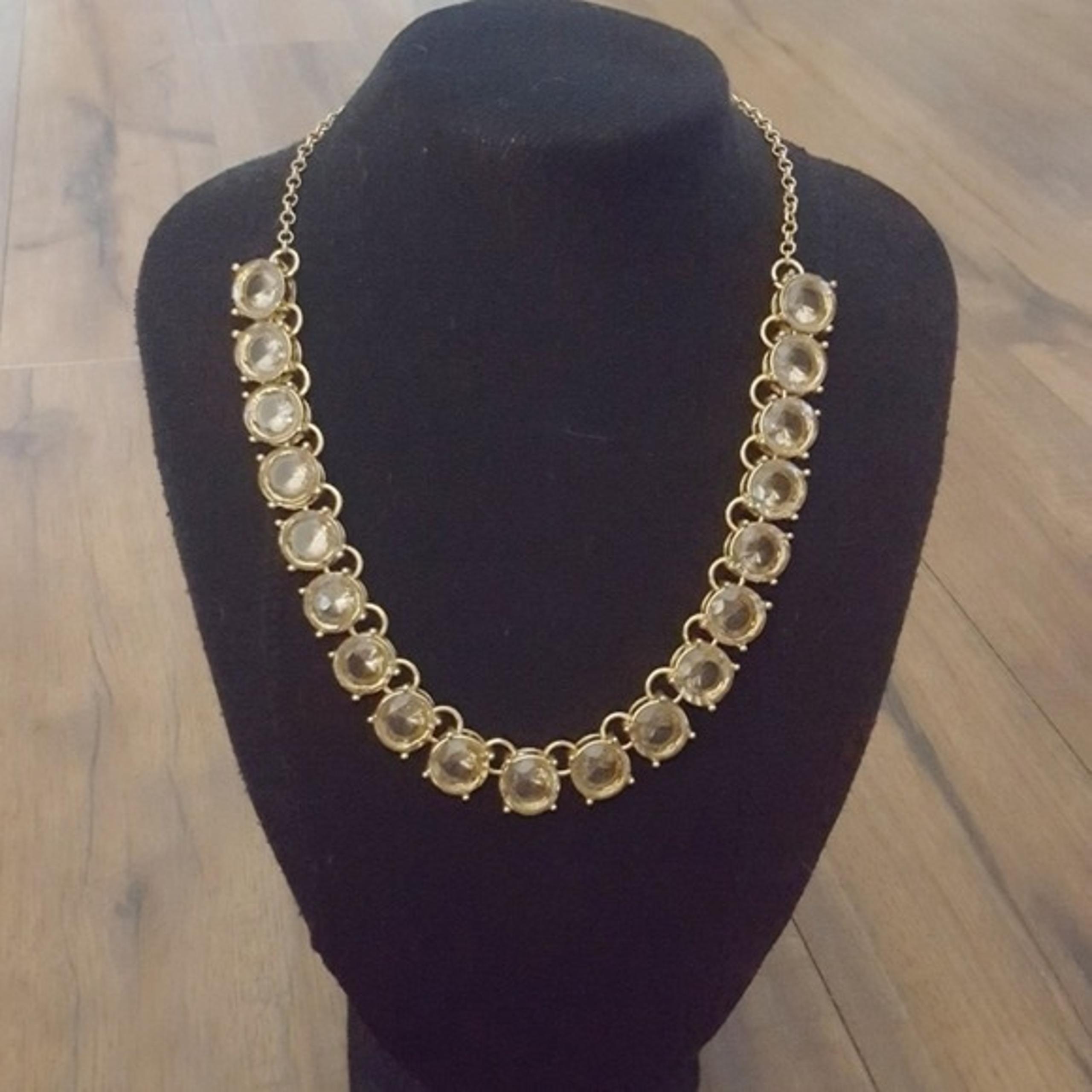 Anthropologie - Gold & Topaz Crystal Necklace