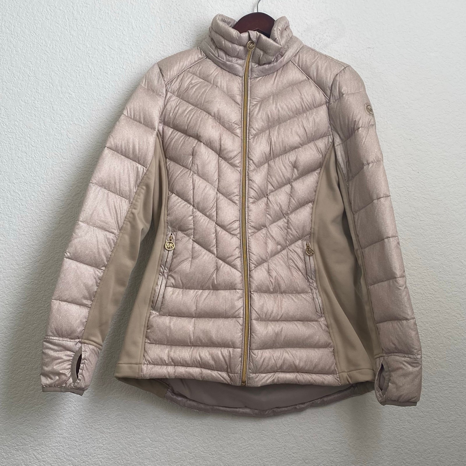 michael michael kors quilted satin puffer