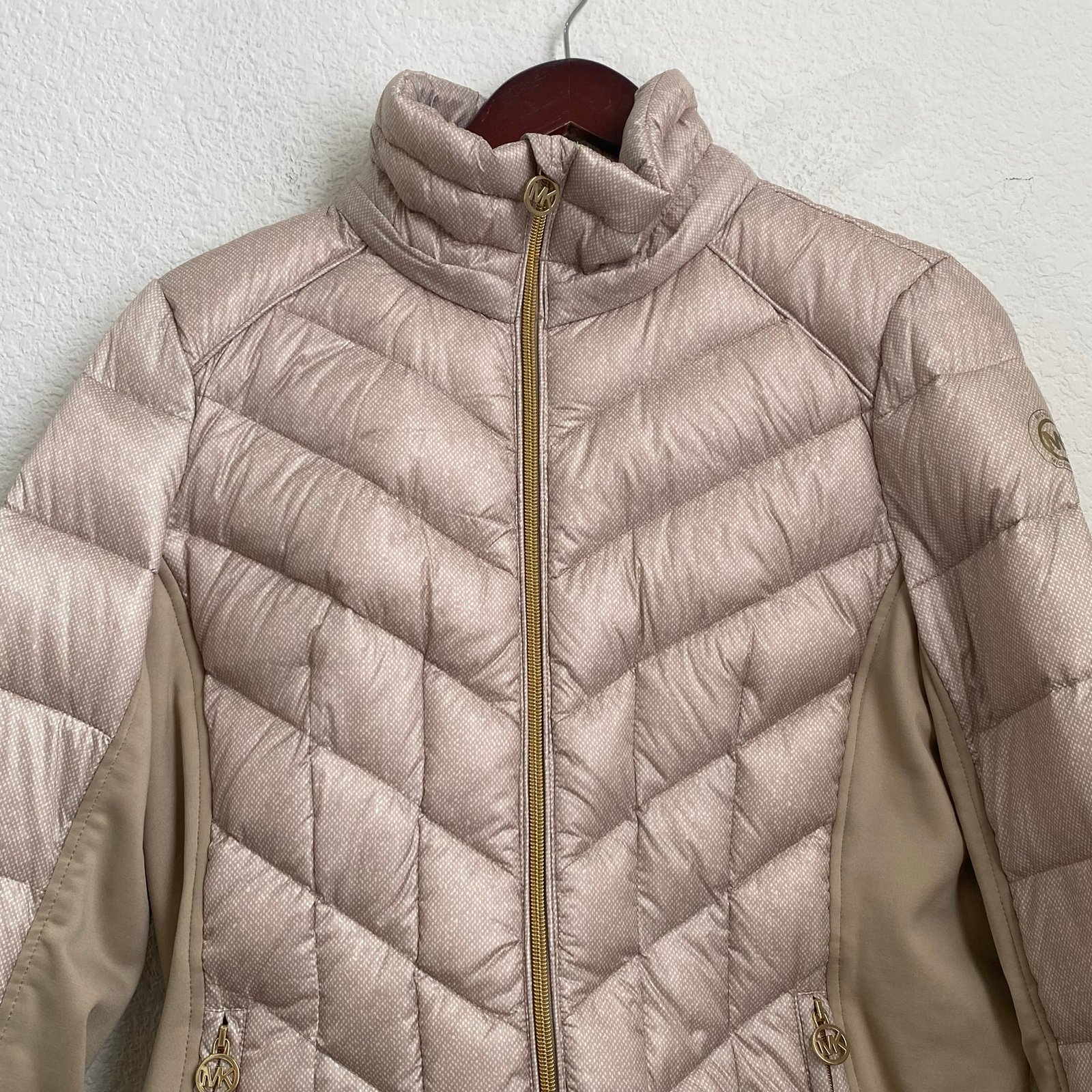 michael michael kors quilted satin puffer